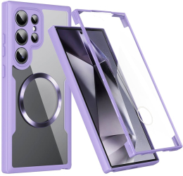 Husa pentru Samsung Galaxy S24 Ultra + Folie - Techsuit ColorVerse 360 MagSafe Series - Purple 