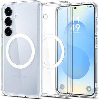 Husa pentru Samsung Galaxy S25 - Spigen Ultra Hybrid MagSafe - Clear / White 