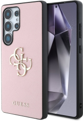 Husa pentru Samsung Galaxy S25 Ultra - Guess Hardcase 4G Grained Big and Classic Logo GUHCS25LPGT4MBP - Pink 