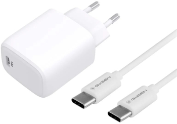 Incarcator de retea GoGEN ACHPD 120 20W/3A cablu USB-C/USB-C 1 metru alb 