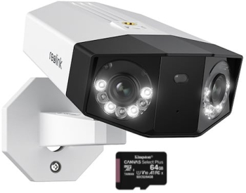 Pachet camera de supraveghere cu Card MicroSD 64 GB Reolink DUO 2 PoE rezolutie de 8MP 