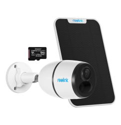 Pachet camera de supraveghere cu Panou Solar si Card MicroSD 64 GB Reolink Go Plus cu 4G rezolutie 4 MP 
