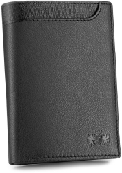 Portofel barbati Zagatto Piele naturala RFID 9.3x12.7x3 cm Negru ZG-N4-F13 