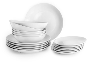 Set vesela Ibili Bolonia portelan 18 piese alb 