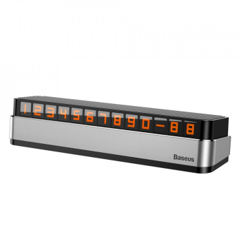 Suport auto Baseus numar telefon bord Moonlight argintiu 