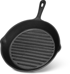 Tigaie grill Fissman fonta 18x4 cm negru 