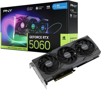 Placa video PNY GeForce RTX 5060 ARGB EPIC-X OC Triple Fan 8GB GDDR7 128-bit DLSS 4.0 