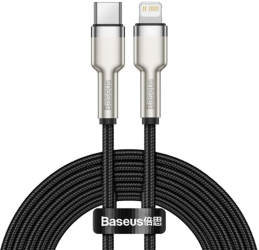 Cablu Type-C la Lightning 20W 25cm - Baseus Cafule Series Metal CATLJK-01 - Black 