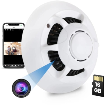 Camera Spion Detector de fum iUni D103 16GB Wi-Fi Vizualizare 4K 