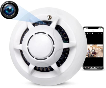 Camera Spion Detector de fum iUni D103 Wi-Fi Vizualizare 4K Slot Card MicroSD 