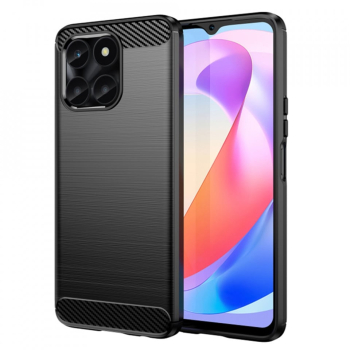 Husa pentru Honor X6a - Techsuit Carbon Silicone - Black 