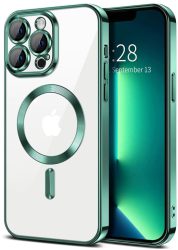 Husa pentru iPhone 13 Pro - Techsuit Luxury Crystal MagSafe - Light Green 