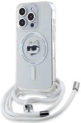 Husa pentru iPhone 15 Pro - Karl Lagerfeld IML MagSafe KLHMP15SLHCCHNT - Transparent Choupette Head&Cord 
