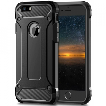 Husa pentru iPhone 5 / iPhone 5s / iPhone SE - Techsuit Hybrid Armor - Black 