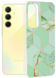 Husa pentru Samsung Galaxy A35 5G - Techsuit Marble Series - Green Hex 