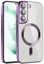 Husa pentru Samsung Galaxy S22 5G - Techsuit Luxury Crystal MagSafe - Light Purple 