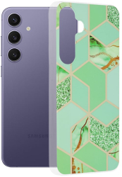 Husa pentru Samsung Galaxy S24 Plus - Techsuit Marble Series - Green Hex 