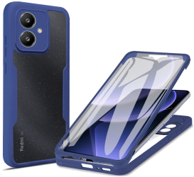 Husa pentru Xiaomi Redmi 13C 5G / Poco M6 + Folie - Techsuit ColorVerse 360 Series - Blue 