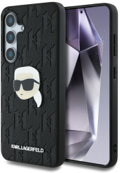 Husa Samsung Galaxy S25 Plus - Karl Lagerfeld Hardcase Monogram Leather KLHCS25MPGKLKIPK - Karl Head Pin 