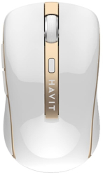 Mouse Fara Fir 2.4G 1000/1200/1600 DPI - Havit MS951GT - White / Golden 