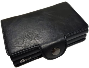 Portofel RFID dublu iUni P3 16 carduri Negru 