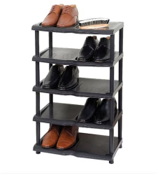 Raft KlaussTech pantofi 5 nivele negru dimensiune 78x48x30 