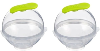 Set 2 forme gheata sfera Ibili silicon/plastic 7x11 cm transparent/verde 