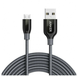 Cablu Micro USB Anker PowerLine+ Nylon 1 8 m gri 
