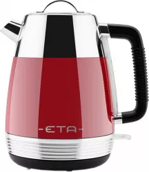 Cana electrica fierbator ETA Storio 918630 2150 W 1.7 L otel inoxidabil design retro rosu 