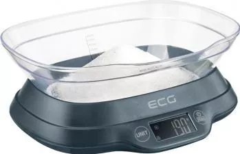 Cantar de bucatarie ECG KV 1120 SM 5 Kg functie TARA precizie 1 g bol gradat 1.2 L Gri 