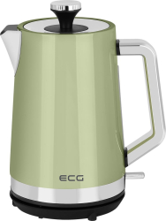 Fierbator electric ECG RK 1766 Vintage Olive 2200 W 1.7 litri otel inoxidabil verde olive 