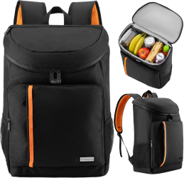 Geanta termoizolanta tip rucsac Zagatto Negru Ideala pentru picnic plaja calatorii cu familia 25 L Dimensiuni 30x15x45 Compartimet p