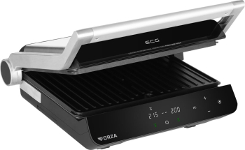 Grill electric ECG FORZA 5200 Fuego 2000W 80-230 ° C 2 termostate cronometru deschidere 180° capac din otel inoxidabil 