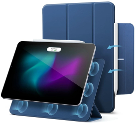 Husa pentru iPad Air 13 2024 / Pro 12.9 2020/2021/2022 - ESR Rebound Magnetic - Navy Blue 