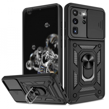 Husa pentru Samsung Galaxy S20 Ultra 4G / S20 Ultra 5G - Techsuit CamShield Series - Black 