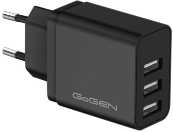 Incarcator de retea GoGEN ACH 301B 3 x USB 5V/3.1 A 15.5 W negru 