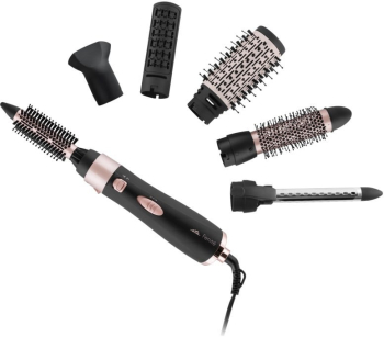 Perie ondulatoare cu aer cald si ionizare ETA Fenite 5321 90010 black edition 1000 W 6 accesorii 