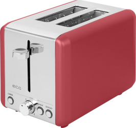 Prajitor de paine ECG ST 2708 Tradizione Corsa putere 925 W 2 felii 6 grade de rumenire rosu mat 