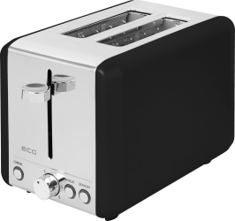 Prajitor de paine ECG ST 2708 Tradizione Nero putere 925 W 2 felii 6 grade de rumenire negru mat 