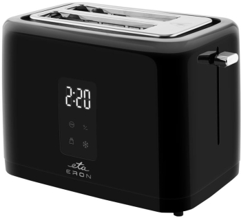 Prajitor de paine ETA Eron 8166 90000 2 felii 930 W 7 niveluri de incalzire afisaj LED control tactil otel inoxidabil negru 