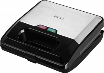 Sandwich-maker ECG S3173 3in1 Triangle 750W 3 tipuri de placi detasabile negru-otel inoxidabil 