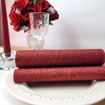 Servetele de masa festive Linclass - Lias bordo / 40 x 40 cm / 50 buc 