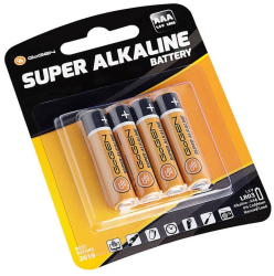 Set 4 baterii alcaline GoGEN SUPER AAA 1.5 V LR03 
