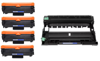 Set complet 4 cartuse de toner TN2421 + DR2401 12000 pagini pentru BROTHER DCP L2512D DCP L2532DW DCP L2552DN HL L2312D HL L2352DW HL 