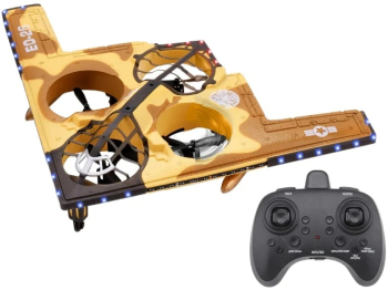 Avion cu telecomanda iUni E0-26 Stealth Bomber Plane Acrobatii 360° Giroscop Rezistent la impact Lumini LED 