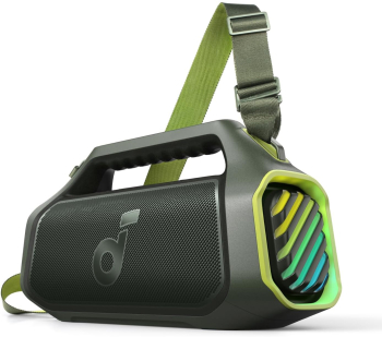 Boxa portabila Anker Soundcore Boom 2 Plus 140W BassUp 2.0 IPX7 Lumini RGB Baterie externa Bluetooth 5.3 Verde 