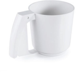Cana cernere Ibili-Ecoprof plastic/silicon 10x11 cm alb 
