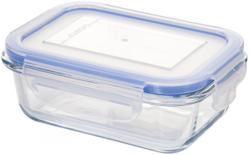 Caserola alimente Judge sticla borosilicata 17.7x13.5x6.3 cm transparent/albastru 