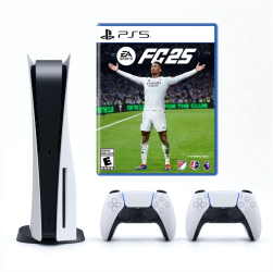 Consola Sony Playstation 5 disk 825GB + 2 Controllere + Fc25 Ps5 disk Second Hand 
