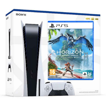 Consola Sony Playstation 5 disk 825GB + Controller Sony + Horizon Forbidden West Ps5 Second Hand 
